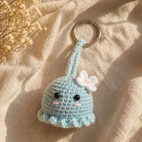 Handmade Crochet Sunflower Keychain